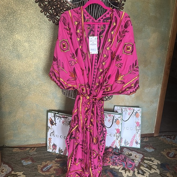 Zara kaftan embroidered cover up nwt cover up - Picture 1 of 5